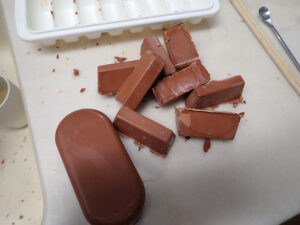 完成した研磨スティック